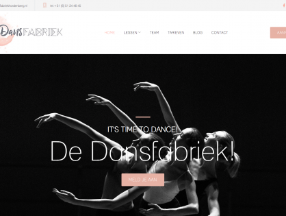 Nieuwe website De Dansfabriek Hardenberg